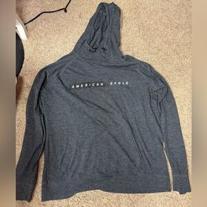 American Eagle Outfitters Men's Charcoal Hoodie